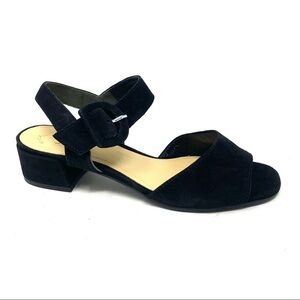 Gabor 81.742.17 black suede ankle strap sandals